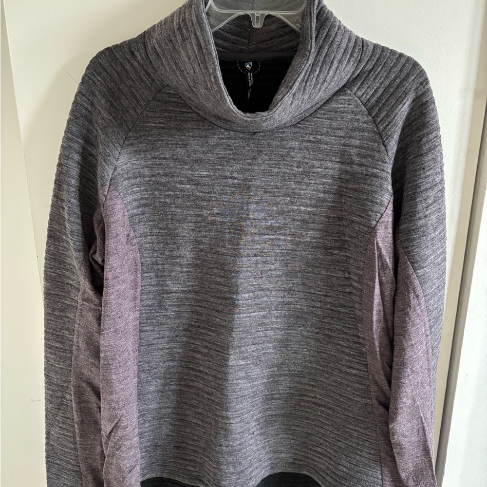 Kuhl Women's Heathered Gray Cowl Neck Sweatshirt